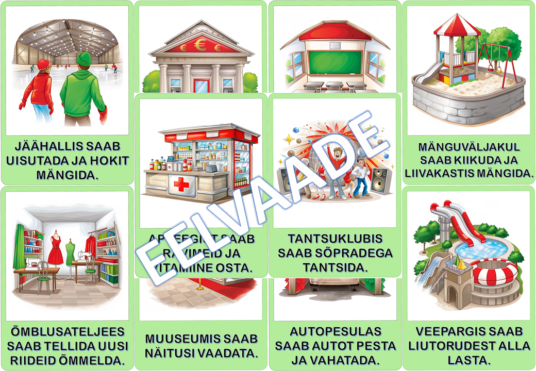 LUGEMISMÄNG "KUS SAAB SEDA TEHA?". Meelelahutus- ja teeninduskohad. - Image 3