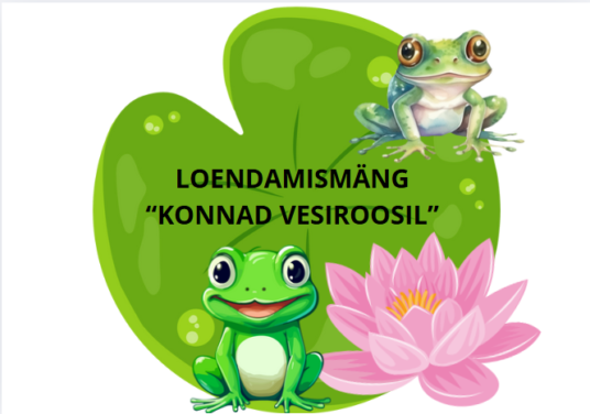 Loendamismäng "Konnad vesiroosil" (loendamine 1-10ni)