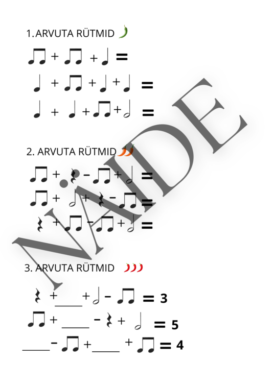 Rütmide arvutamine vürtsiastmetega - Image 2