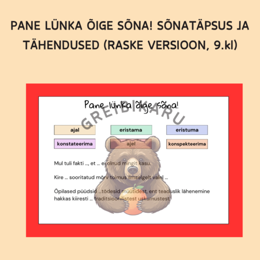 Lugemistäpsuse laused III kooliastmele