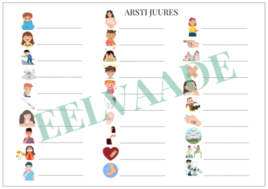 "ARSTI JUURES (TERVIS) - kirjuta pildi juurde fraas (2 versiooni)" - Image 2