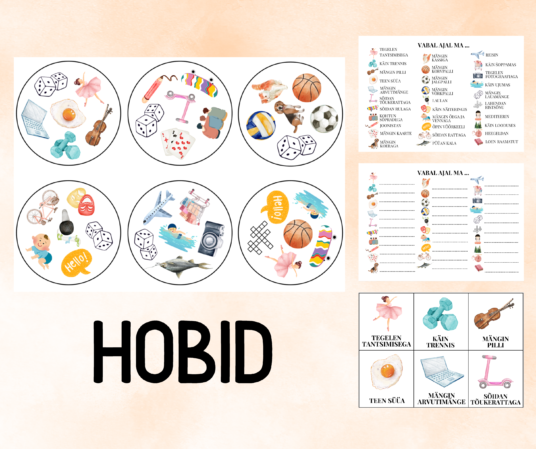 "HOBID/VABA AEG (“Leia ühine sümbol”, pildikaardid, tööleht, piltsõnastik)”