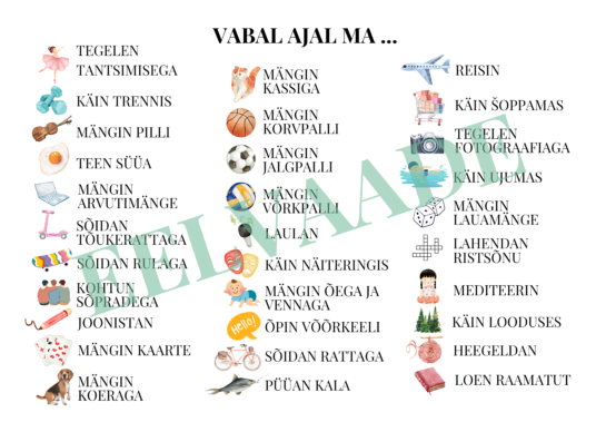 "HOBID/VABA AEG (“Leia ühine sümbol”, pildikaardid, tööleht, piltsõnastik)” - Image 5
