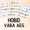 "HOBID/VABA AEG - väikesed pildi- ja lausekaardid 30 tk"