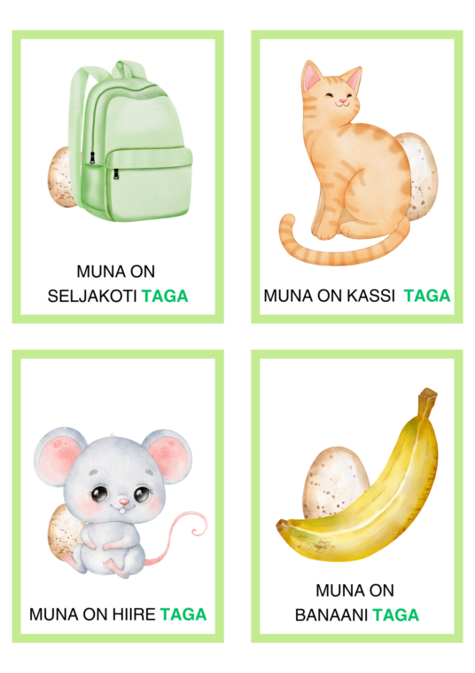 Tagasõnade / kohamäärsõnade õppemäng - "Kus on muna?" - Image 2