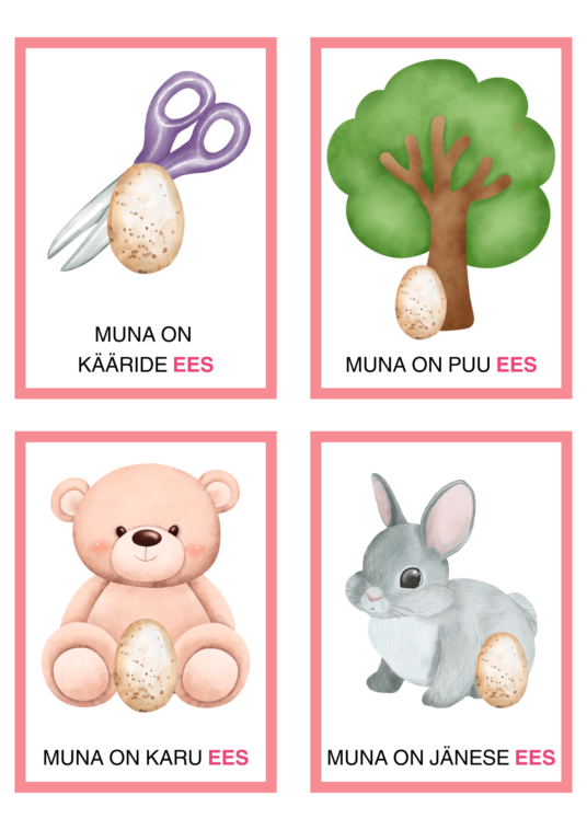 Tagasõnade / kohamäärsõnade õppemäng - "Kus on muna?" - Image 3