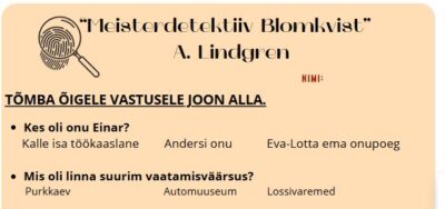 Lugemiskontroll "Meisterdetektiiv Blomkvist"