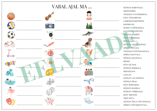 "VABA AEG / HOBID - töölehtede komplekt" - Image 3