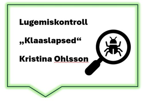 Lugemiskontroll "Klaaslapsed" Kristina Ohlsson