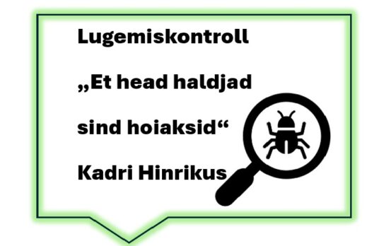 Lugemiskontroll "Et head haldjad sind hoiaksid" Kadri Hinrikus