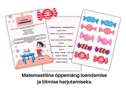 MATEMAATILINE ÕPPEMÄNG "Kommikauss". TASUTA!