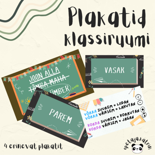 Plakatid klassiruumi