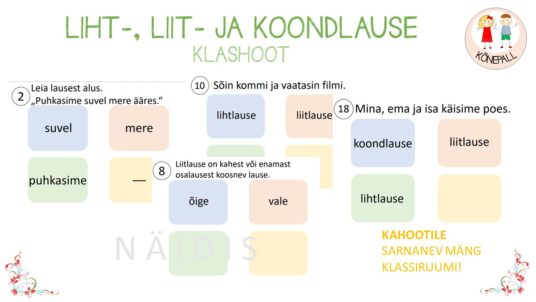 Liht-, liit- ja koondlause _ klashoot