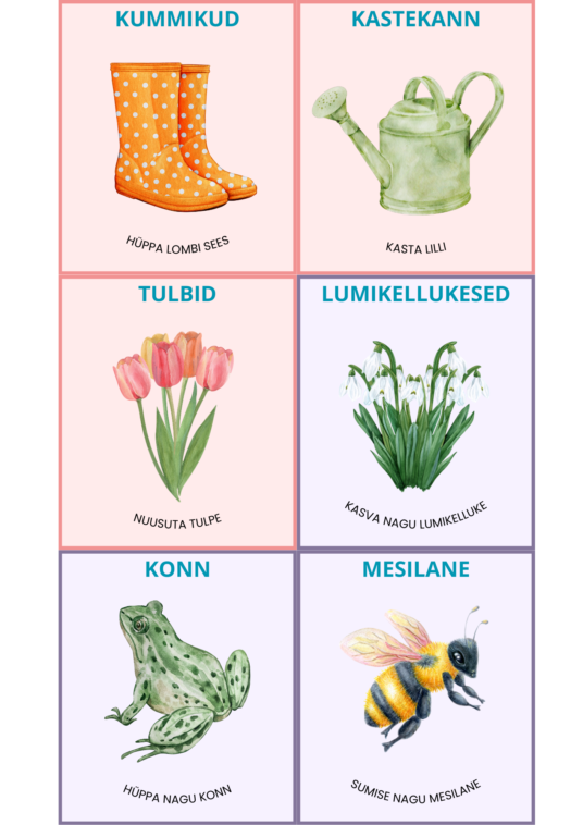 Sõnavara- ja tegevuskaardid "KEVAD" - Image 2