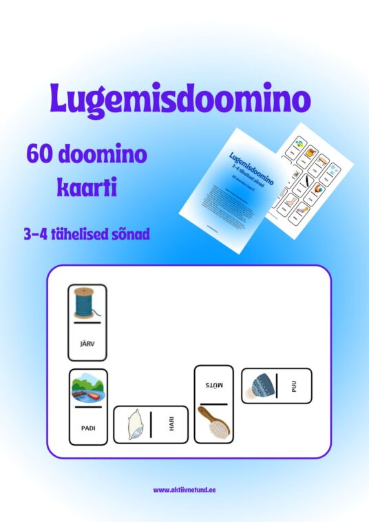 Lugemisdoomino (3-4 tähelised sõnad)