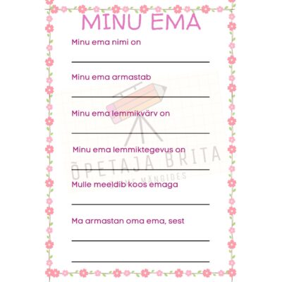 Tööleht - MINU EMA
