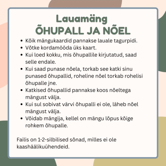 Lauamäng ÕHUPALL JA NÕEL - Image 2