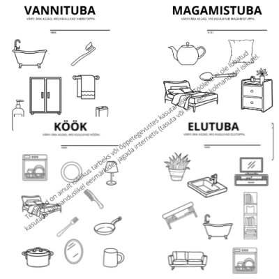 VÄRVI ASJAD, MIS KUULUVAD