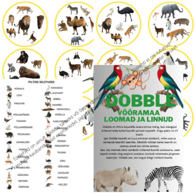 DOBBLE - VÕÕRAMAA LOOMAD JA LINNUD