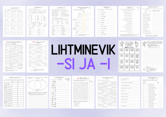 -SI- JA -I-MINEVIK (LIHTMINEVIK) - TÖÖLEHTEDE KOMPLEKT