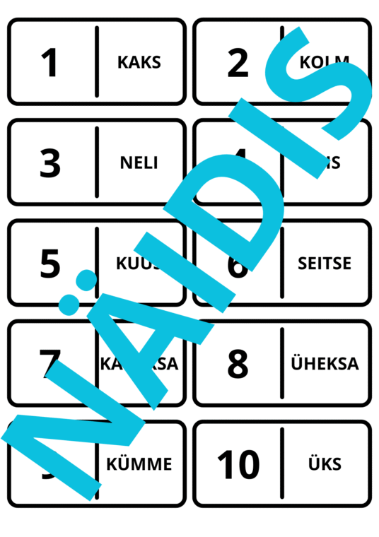 Numbrite ja arvude doomino (1-10ni) - Image 2