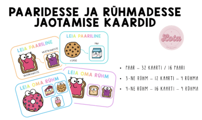 Paaridesse ja rühmadesse jaotamise kaardid