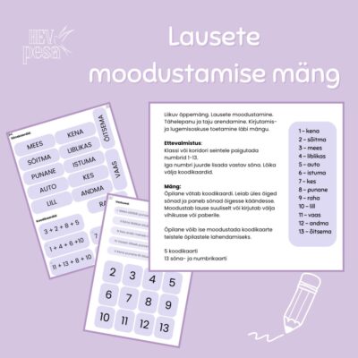 Lausete moodustamise mäng