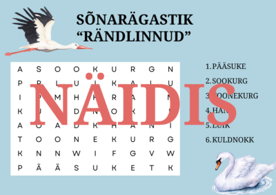 Sõnarägastik "Rändlinnud"