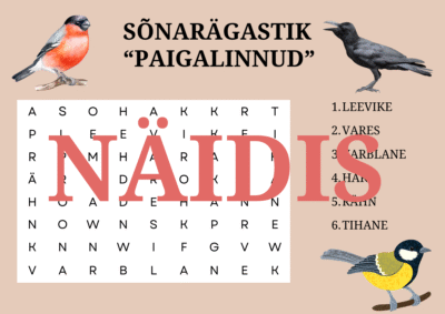 Sõnarägastik "Paigalinnud"