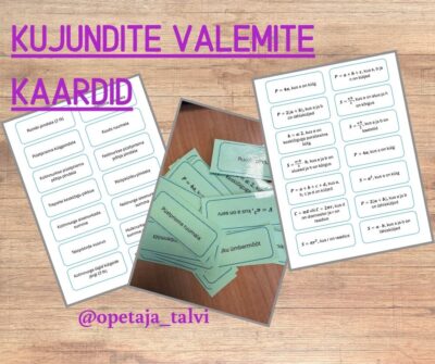Kujundite valemite kaardid kuni 9. klassini