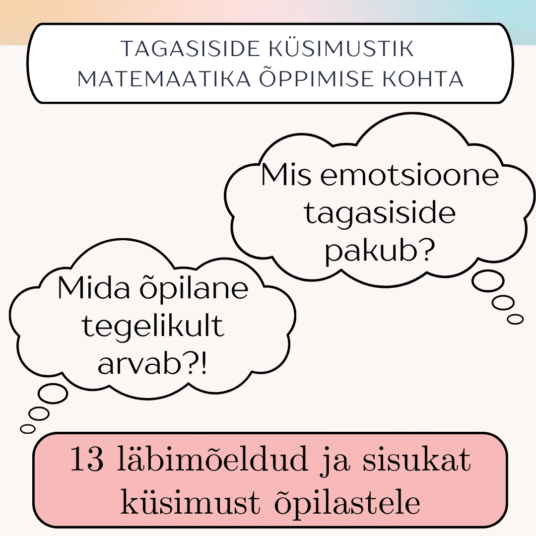 Tagasiside küsimustik matemaatika õppimise kohta