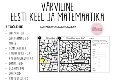 Värviline matemaatika ja eesti keel 2.–4. klassile