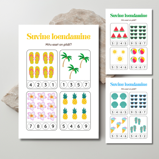Loendamise tööleht - suvi