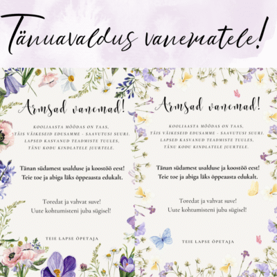 Tänuavaldus vanematele