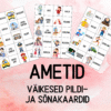 "Ametid/elukutsed - väikesed pildi- ja sõnakaardid 30 tk"