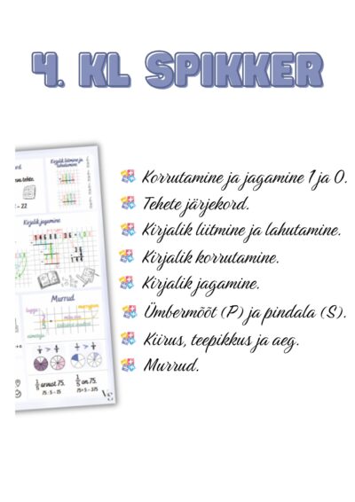 4. klassi spikker