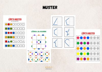 Lõpeta muster, töölehed