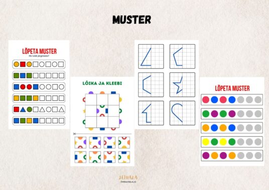 Lõpeta muster, töölehed