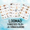 "Loomad - väikesed pildi- ja sõnakaardid (30 tk)"