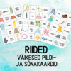 "Riided - väikesed pildi- ja sõnakaardid (30 tk)"