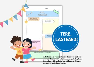 Tööleht "Tere, lasteaed"