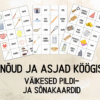 "Nõud ja muud asjad köögis - väikesed pildi- ja sõnakaardid (30 tk)