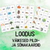 "Loodus - väikesed pildi- ja sõnakaardid (30 tk)"
