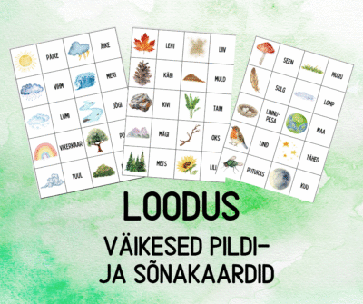 "Loodus - väikesed pildi- ja sõnakaardid (30 tk)"