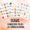 "Sügis - väikesed pildi- ja sõnakaardid (30 tk)"