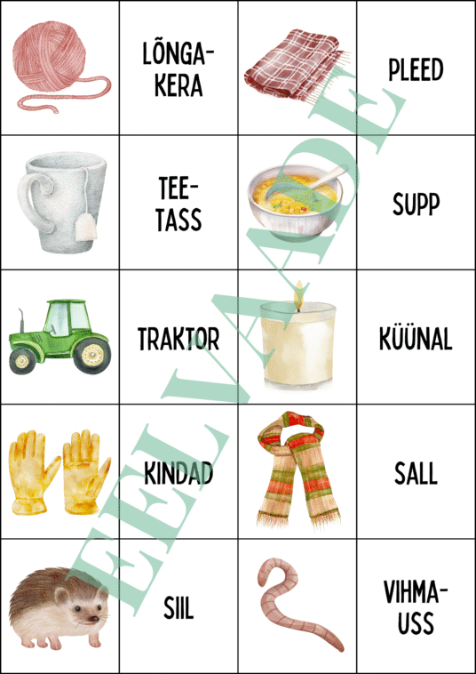 "Sügis - väikesed pildi- ja sõnakaardid (30 tk)" - Image 2