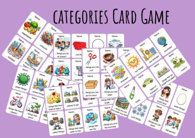 Categories Card Game