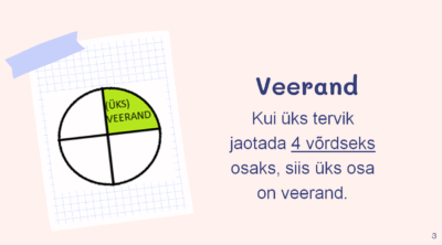 Pool ja veerand slaidiesitlus