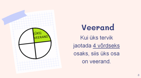 Pool ja veerand slaidiesitlus