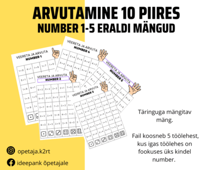 Täringuga mängud - arvutamine 10 piires